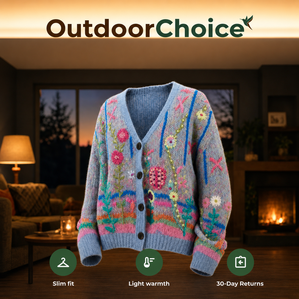 Vellora – Soft Knit Cardigan with Lightweight Layering Warmth & Slim Everyday Fit